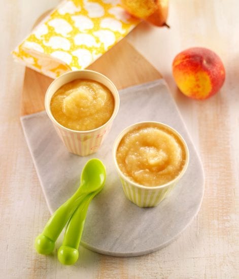 Compote pêche poire