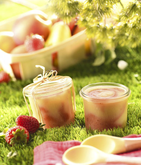 Douceur de pomme, poire, banane, fraise