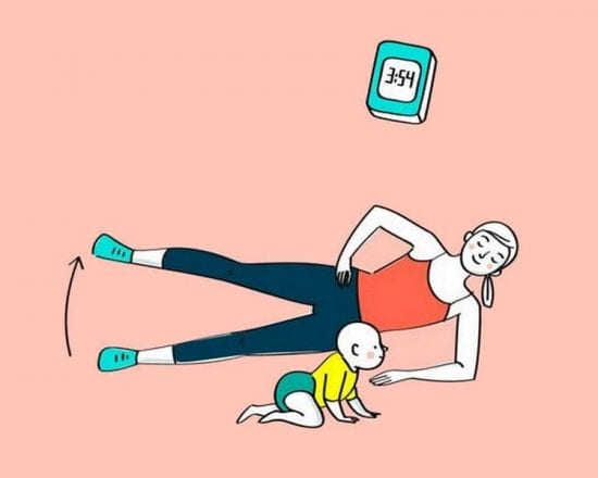 Gym avec bébé : les obliques