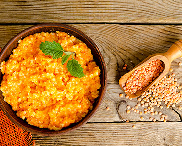 Les lentilles dans l'alimentation de bébé