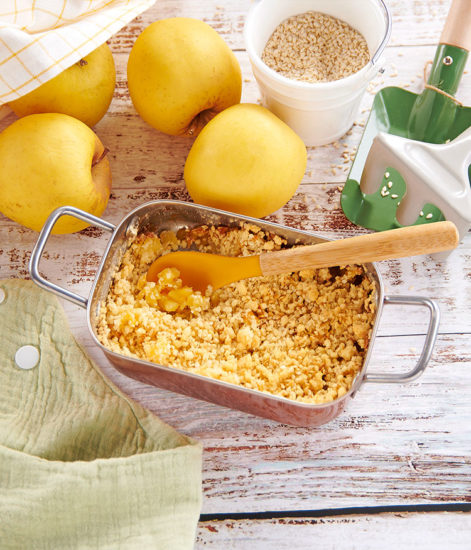 Crumble à la pomme & au sésame